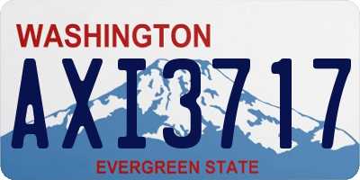 WA license plate AXI3717