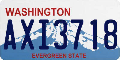 WA license plate AXI3718
