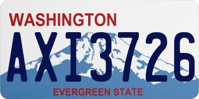 WA license plate AXI3726