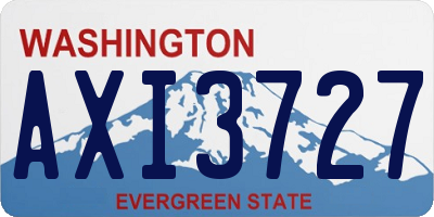 WA license plate AXI3727
