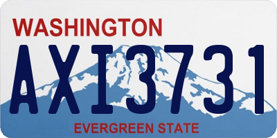 WA license plate AXI3731
