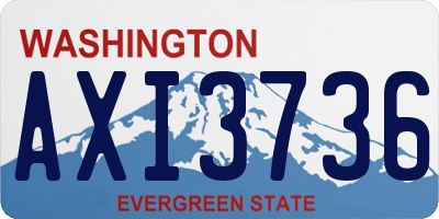 WA license plate AXI3736