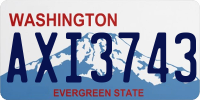 WA license plate AXI3743