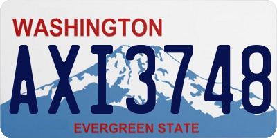WA license plate AXI3748