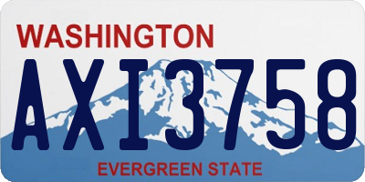 WA license plate AXI3758