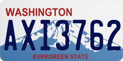 WA license plate AXI3762