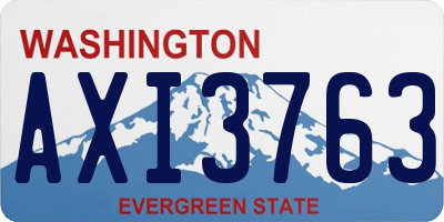WA license plate AXI3763