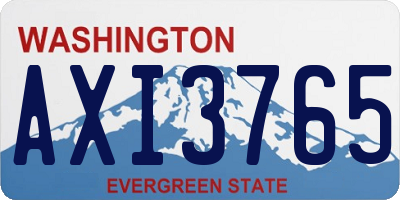 WA license plate AXI3765