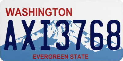 WA license plate AXI3768