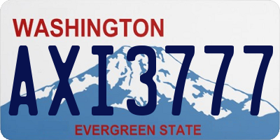WA license plate AXI3777