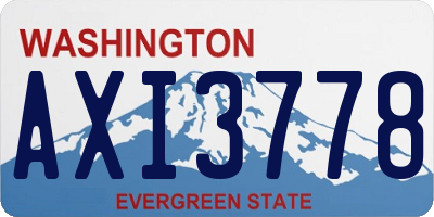WA license plate AXI3778