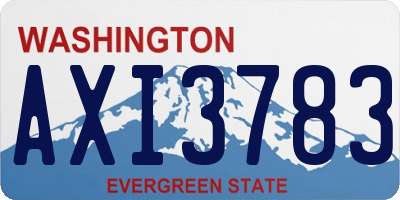 WA license plate AXI3783