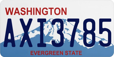 WA license plate AXI3785