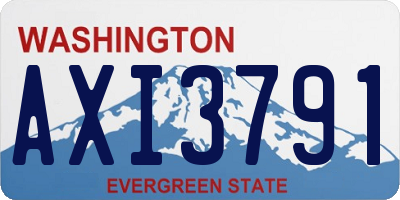 WA license plate AXI3791