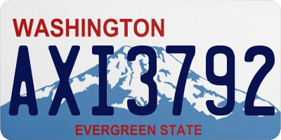 WA license plate AXI3792