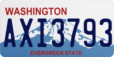 WA license plate AXI3793