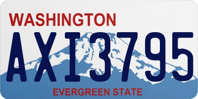 WA license plate AXI3795