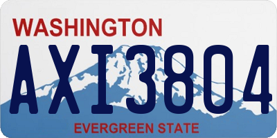 WA license plate AXI3804