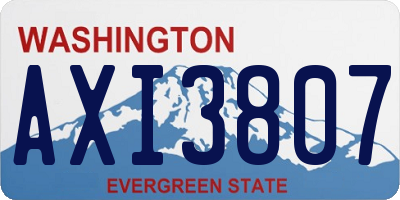 WA license plate AXI3807
