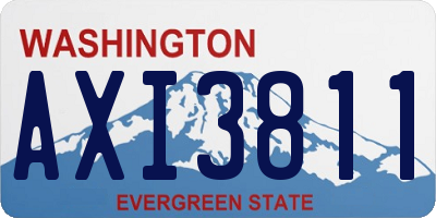 WA license plate AXI3811