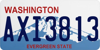 WA license plate AXI3813