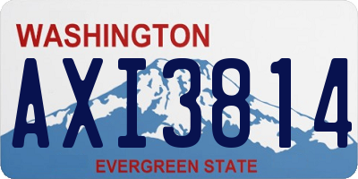 WA license plate AXI3814
