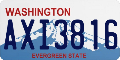 WA license plate AXI3816