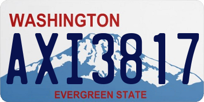 WA license plate AXI3817
