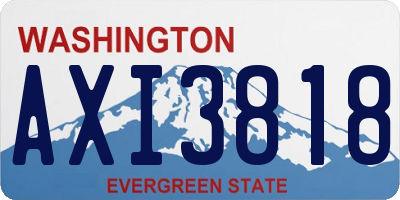 WA license plate AXI3818