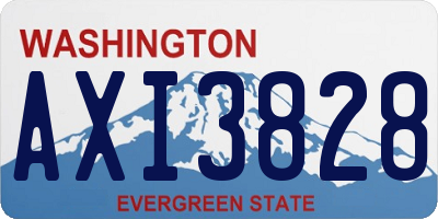 WA license plate AXI3828