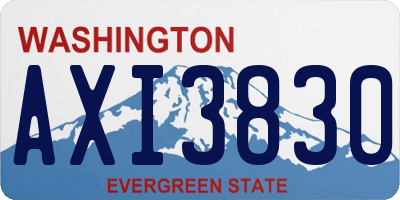 WA license plate AXI3830