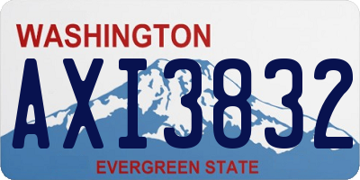WA license plate AXI3832