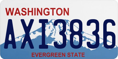 WA license plate AXI3836