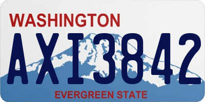 WA license plate AXI3842