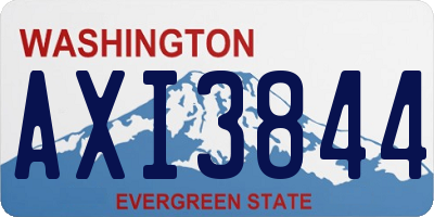 WA license plate AXI3844