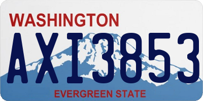 WA license plate AXI3853