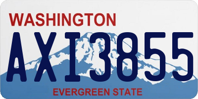 WA license plate AXI3855