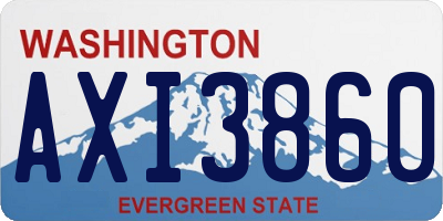 WA license plate AXI3860