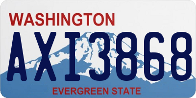 WA license plate AXI3868
