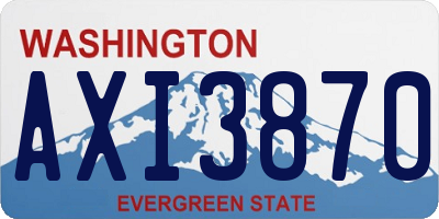 WA license plate AXI3870