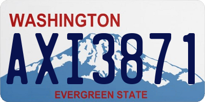 WA license plate AXI3871
