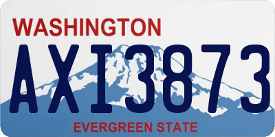 WA license plate AXI3873