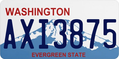 WA license plate AXI3875