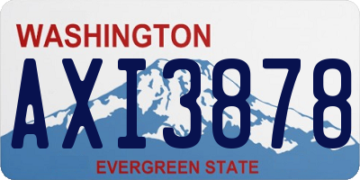 WA license plate AXI3878
