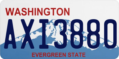WA license plate AXI3880