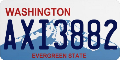 WA license plate AXI3882