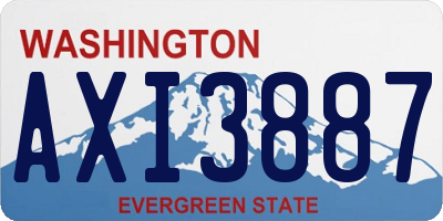 WA license plate AXI3887