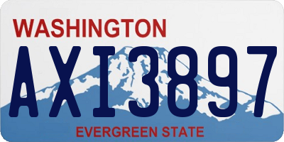 WA license plate AXI3897