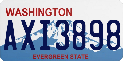 WA license plate AXI3898