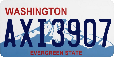 WA license plate AXI3907